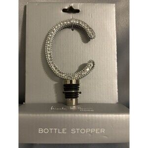 Nicole Miller Home Rhinestone Letter C Bottle Stopper~New In Box